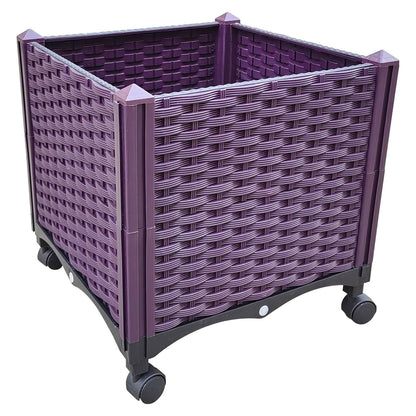 Rolling Raised Garden Bed with Deep Planter Boxes - Mobile Planters on Wheels for Indoor and Outdoor Plants - Elevated G image 1