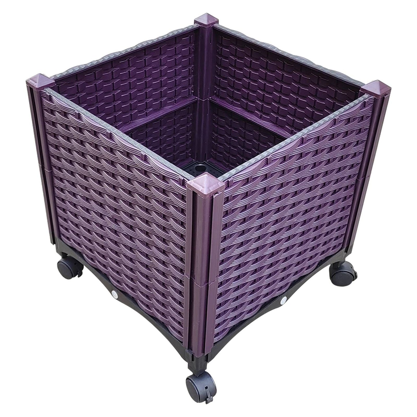 Rolling Raised Garden Bed with Deep Planter Boxes - Mobile Planters on Wheels for Indoor and Outdoor Plants - Elevated G image 2