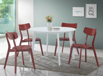 Roma Contemporary White Round Dining Table image 3
