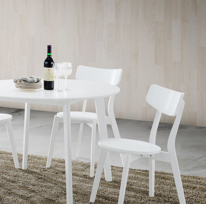 Roma Contemporary White Round Dining Table image 5