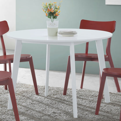 Roma Contemporary White Round Dining Table image 1