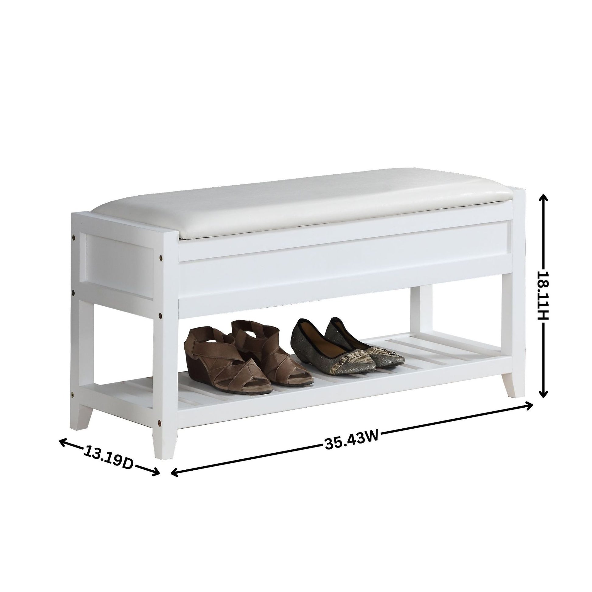 Rouen Seating Bench with Shoe Storage, Espresso image 6