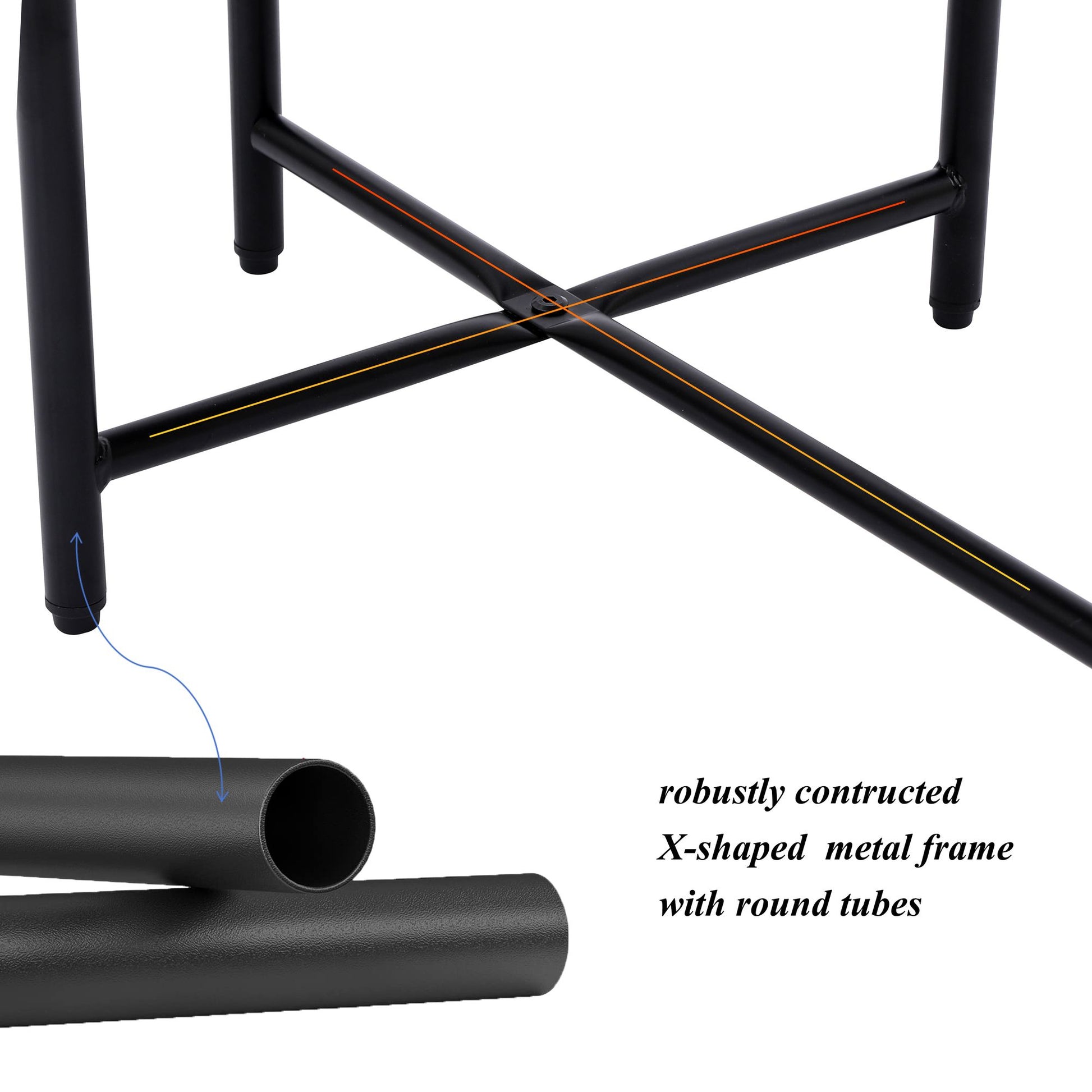 Round Coffee Table with Storage Tray 2 Tier Oval End Tables Wooden Small Side Table for Living Room (Black) image 8
