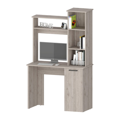 Rumford Computer Desk with Hutch and 3-Tier Storage Shelves image 5