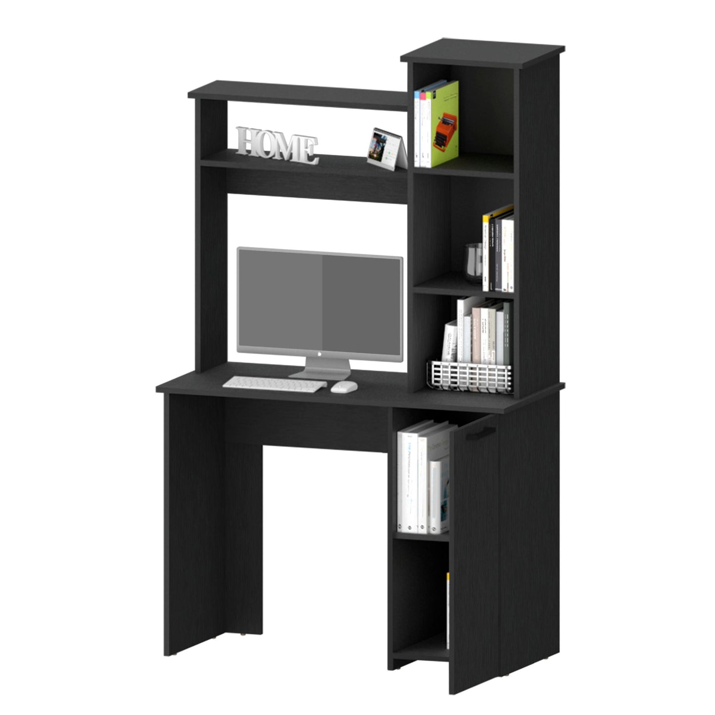 Rumford Computer Desk with Hutch and 3-Tier Storage Shelves image 11