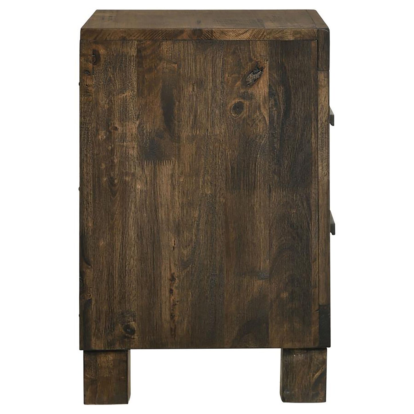 Rustic Golden Brown 2-drawer Nightstand image 5