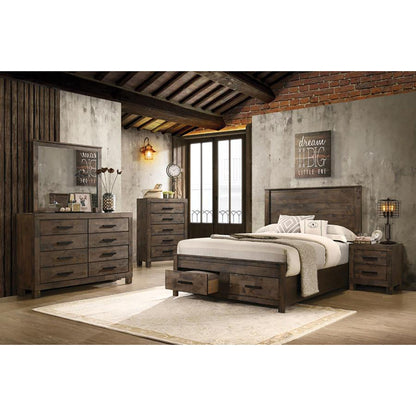 Rustic Golden Brown 2-drawer Nightstand image 10