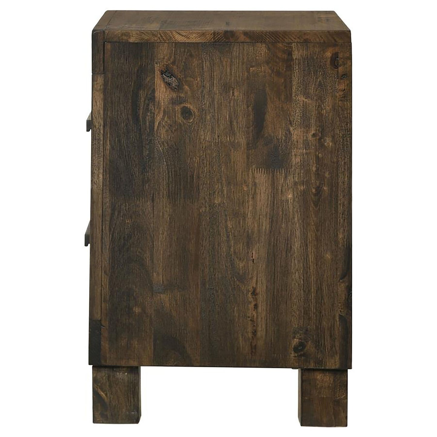 Rustic Golden Brown 2-drawer Nightstand image 6