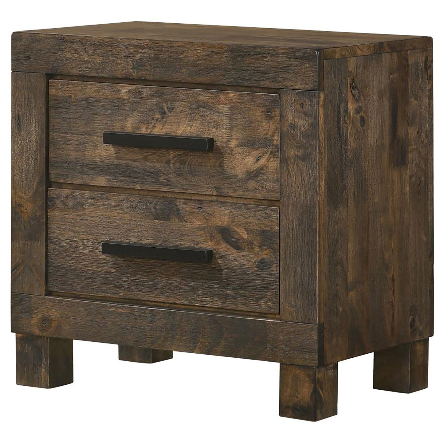Rustic Golden Brown 2-drawer Nightstand image 3