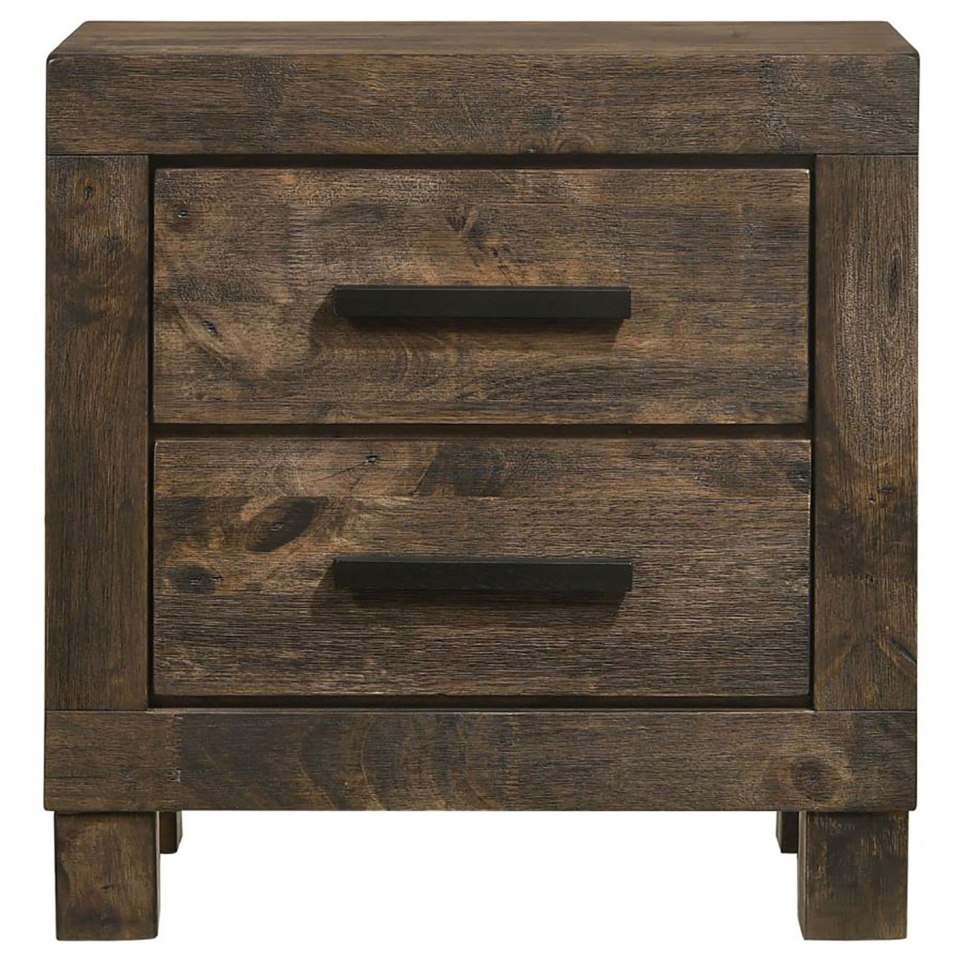 Rustic Golden Brown 2-drawer Nightstand image 4