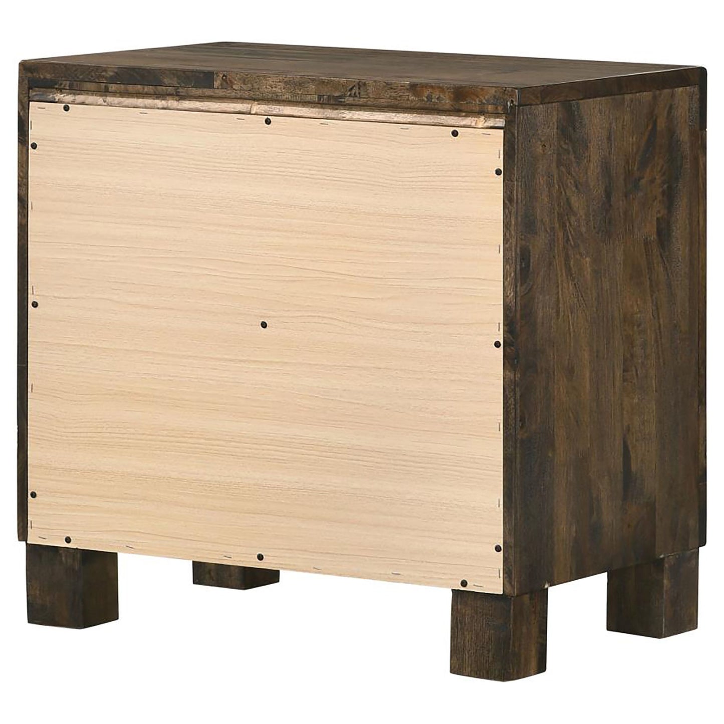 Rustic Golden Brown 2-drawer Nightstand image 7