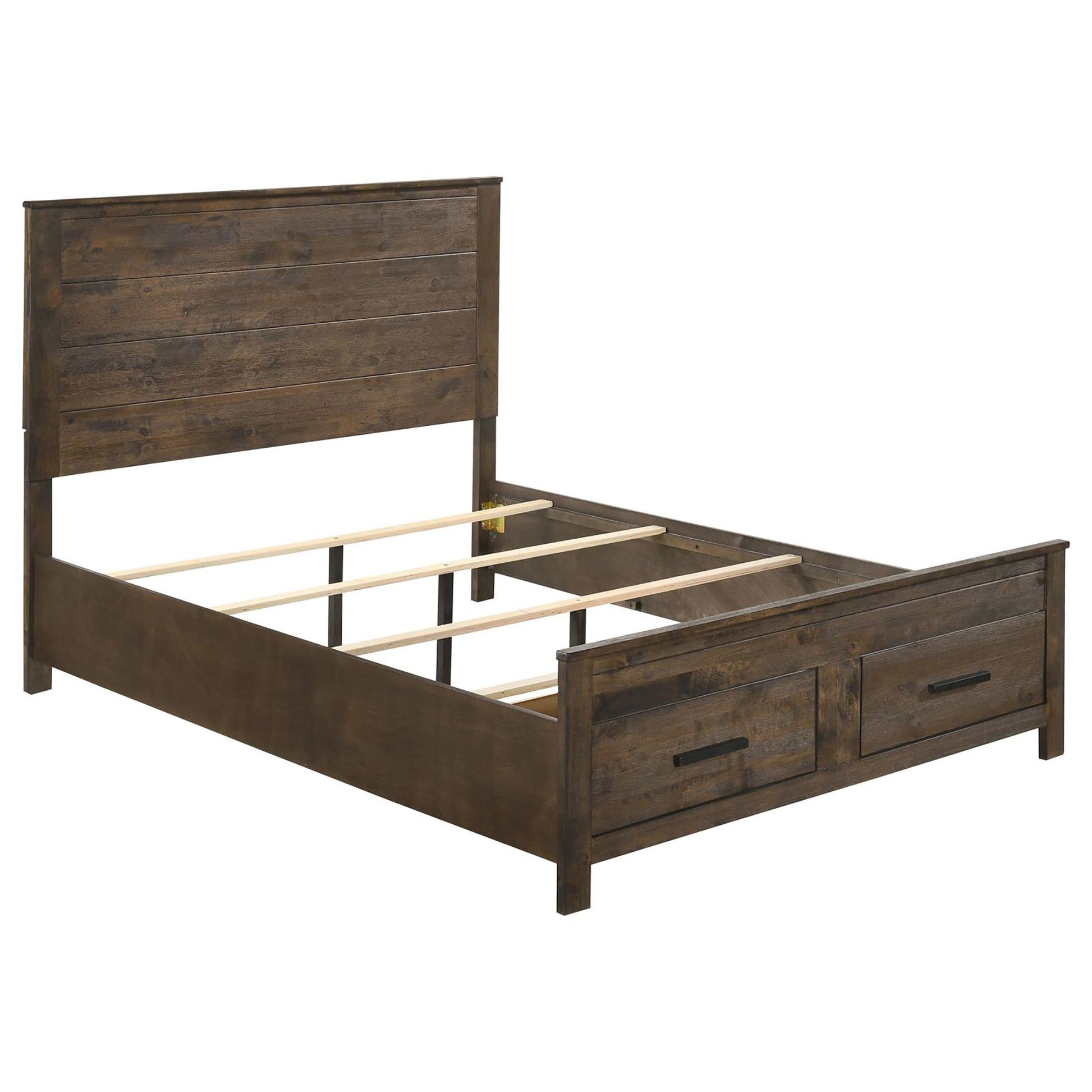 Rustic Golden Brown Queen Storage Bed image 3