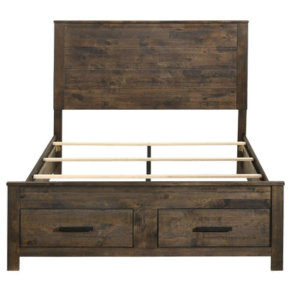 Rustic Golden Brown Queen Storage Bed image 4