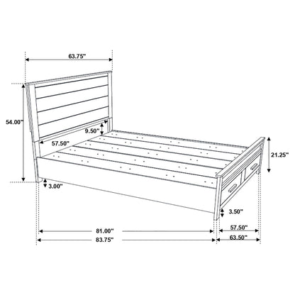Rustic Golden Brown Queen Storage Bed image 7