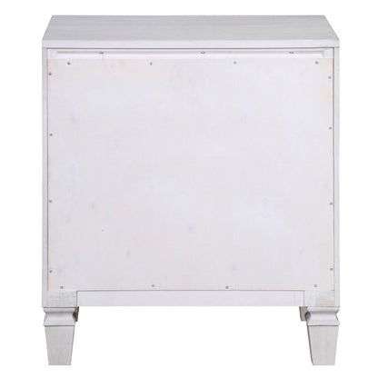 Rustic Grey and Weathered White 2-drawer Nightstand image 4