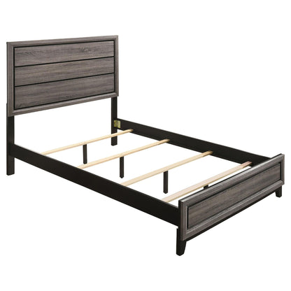 Rustic Grey Oak Queen Panel Bed image 3