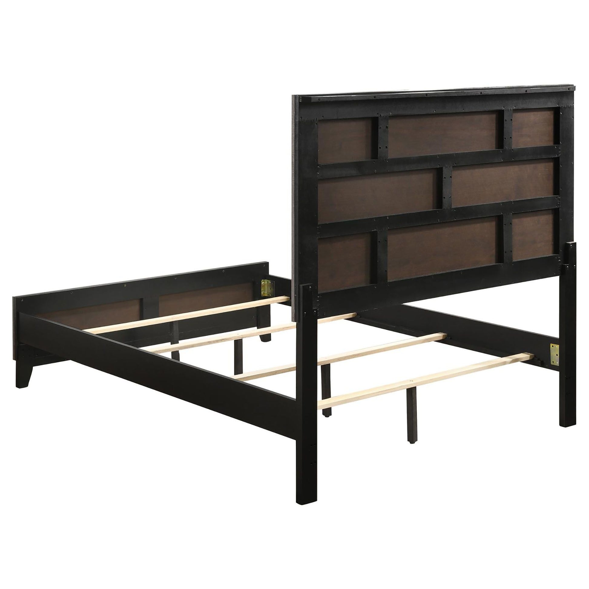 Rustic Grey Oak Queen Panel Bed image 4
