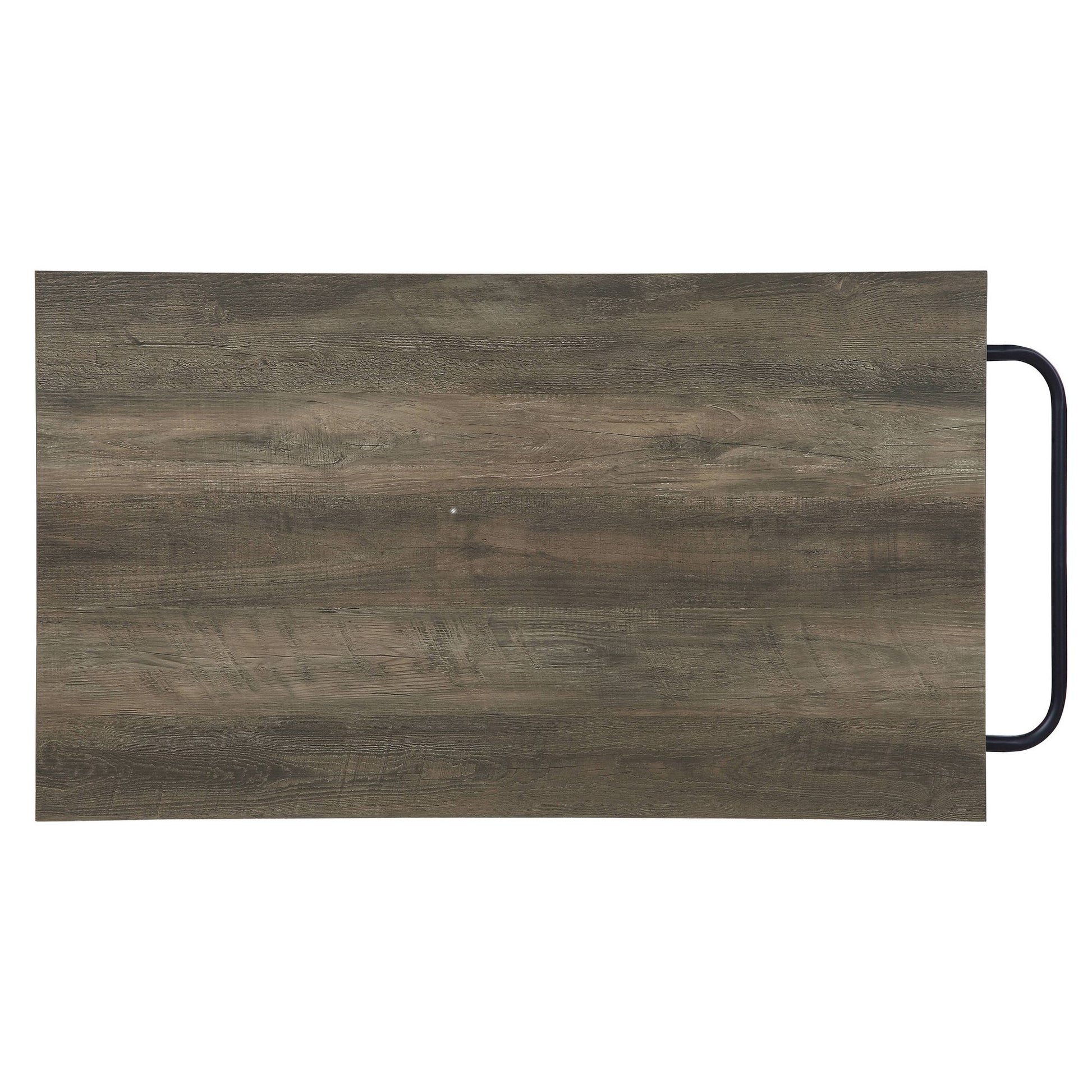 Rustic Oak and Black Kitchen Island with Open Shelving image 5