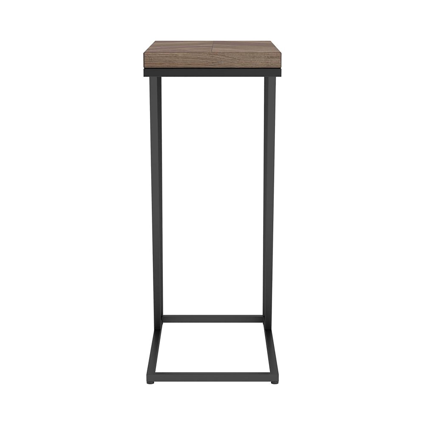 Rustic Tobacco Herringbone and Sandy Black Accent Table image 6