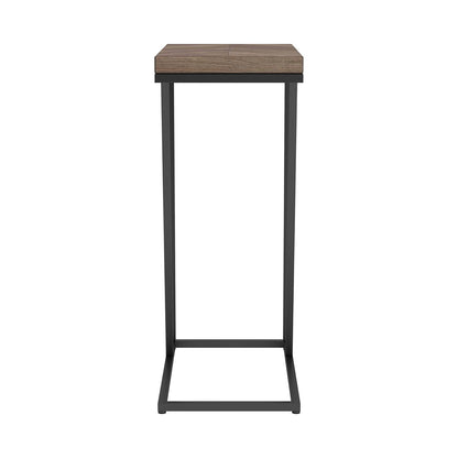 Rustic Tobacco Herringbone and Sandy Black Accent Table image 6
