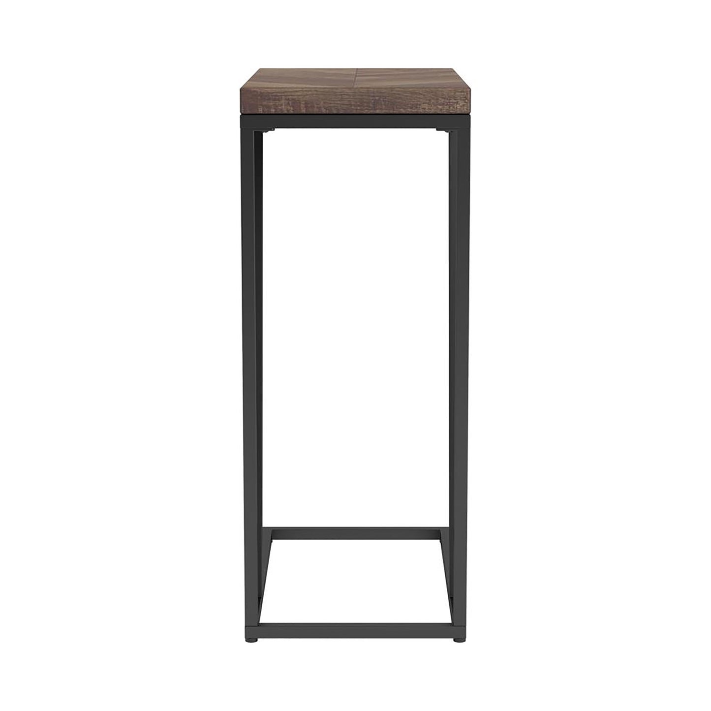 Rustic Tobacco Herringbone and Sandy Black Accent Table image 5
