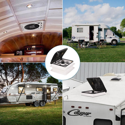 RV Roof Vent Fan 14",Continuously Variable Reversible 12V Remote Control Trailer Roof Vent Low Noise with Rain Sensor,UV image 7