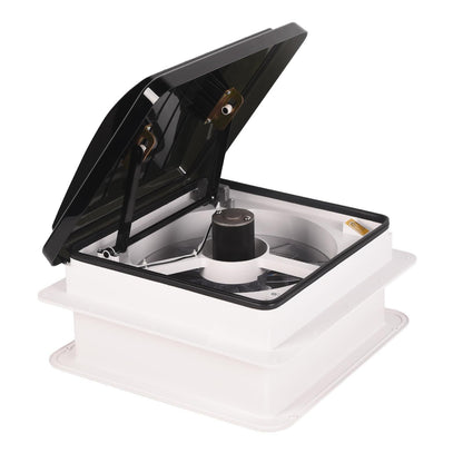 RV Roof Vent Fan 14",Continuously Variable Reversible 12V Remote Control Trailer Roof Vent Low Noise with Rain Sensor,UV image 1