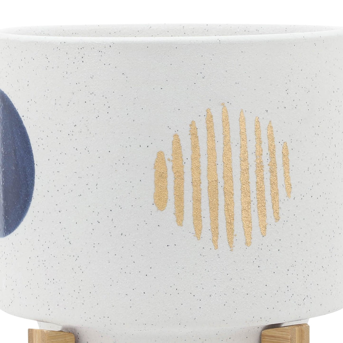 S/2 5/8" FUNKY PLANTER W/ STAND, WHITE image 7