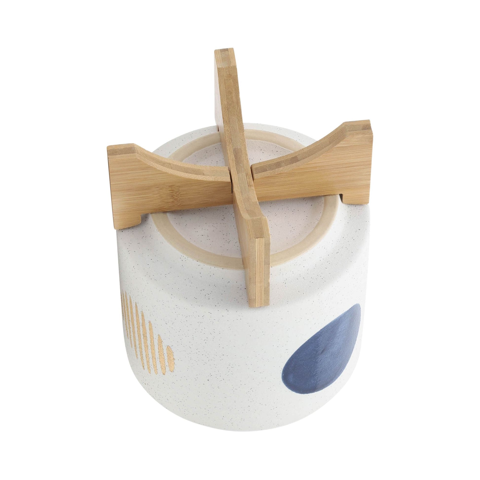 S/2 5/8" FUNKY PLANTER W/ STAND, WHITE image 6