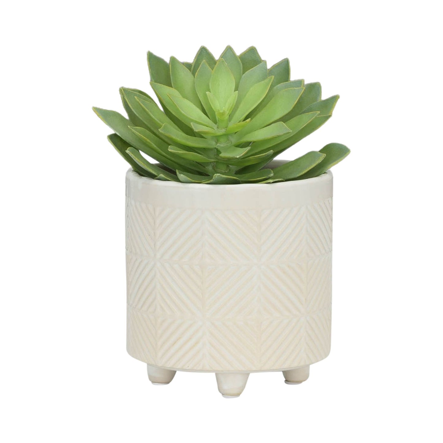 S/2 6/8" TEXTURED PLANTERS, SHINY WHITE image 4