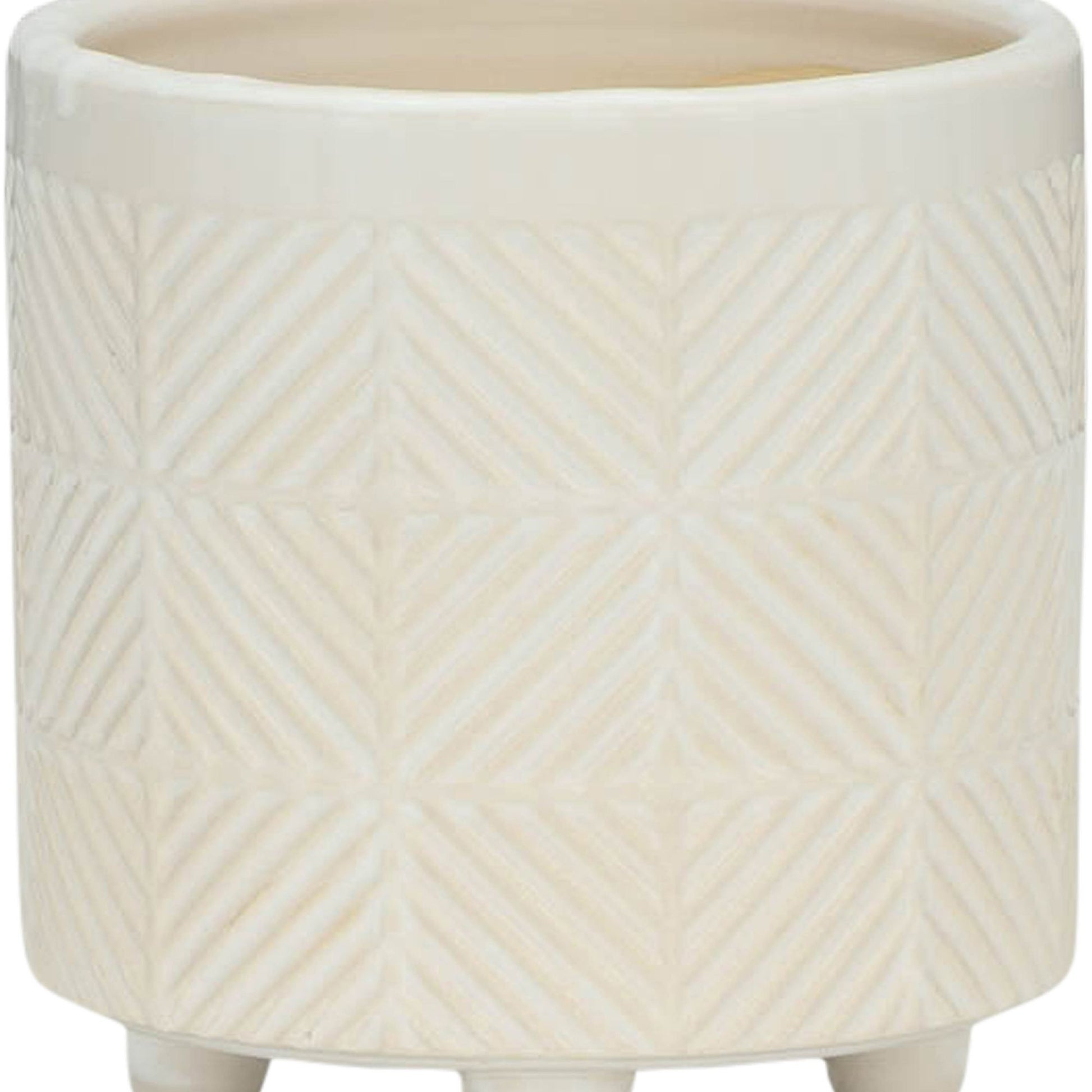 S/2 6/8" TEXTURED PLANTERS, SHINY WHITE image 7