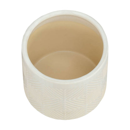 S/2 6/8" TEXTURED PLANTERS, SHINY WHITE image 5