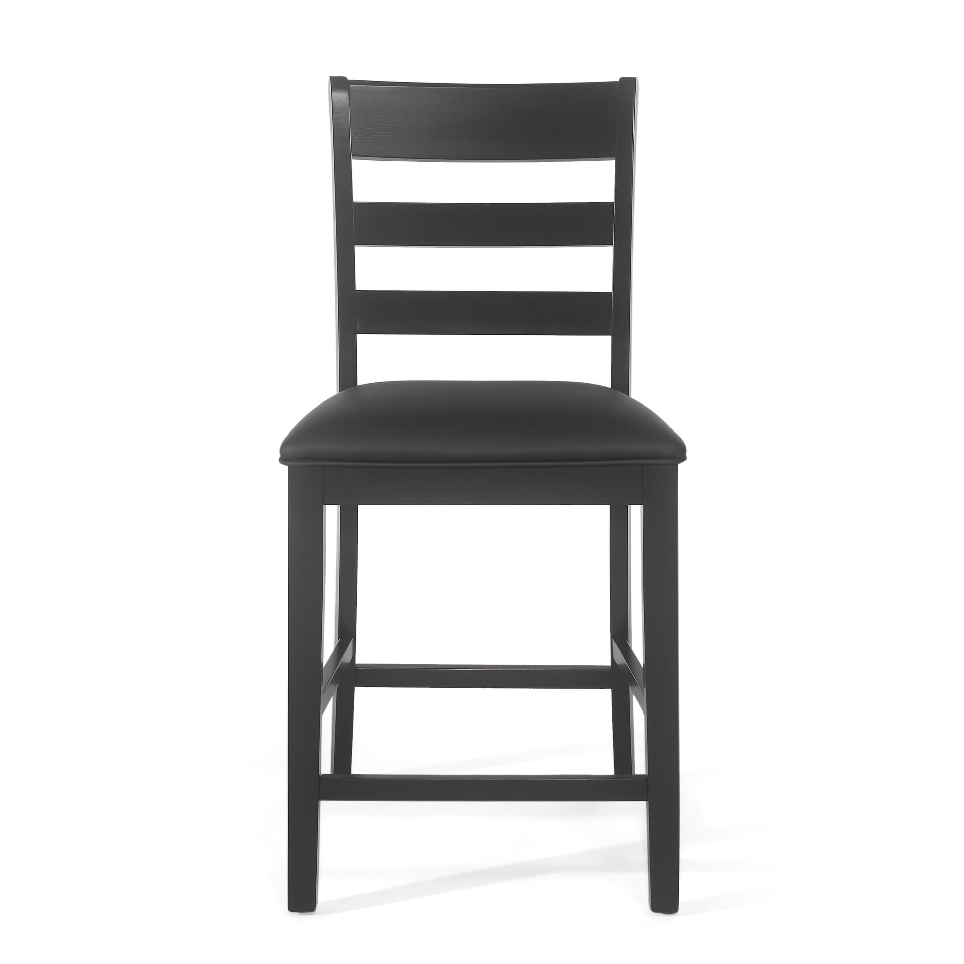 Farmhouse Upholstered Wood Counter Stools (Set of 2) image 4