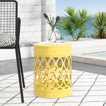 Outdoor Metal end Table -Large image 1