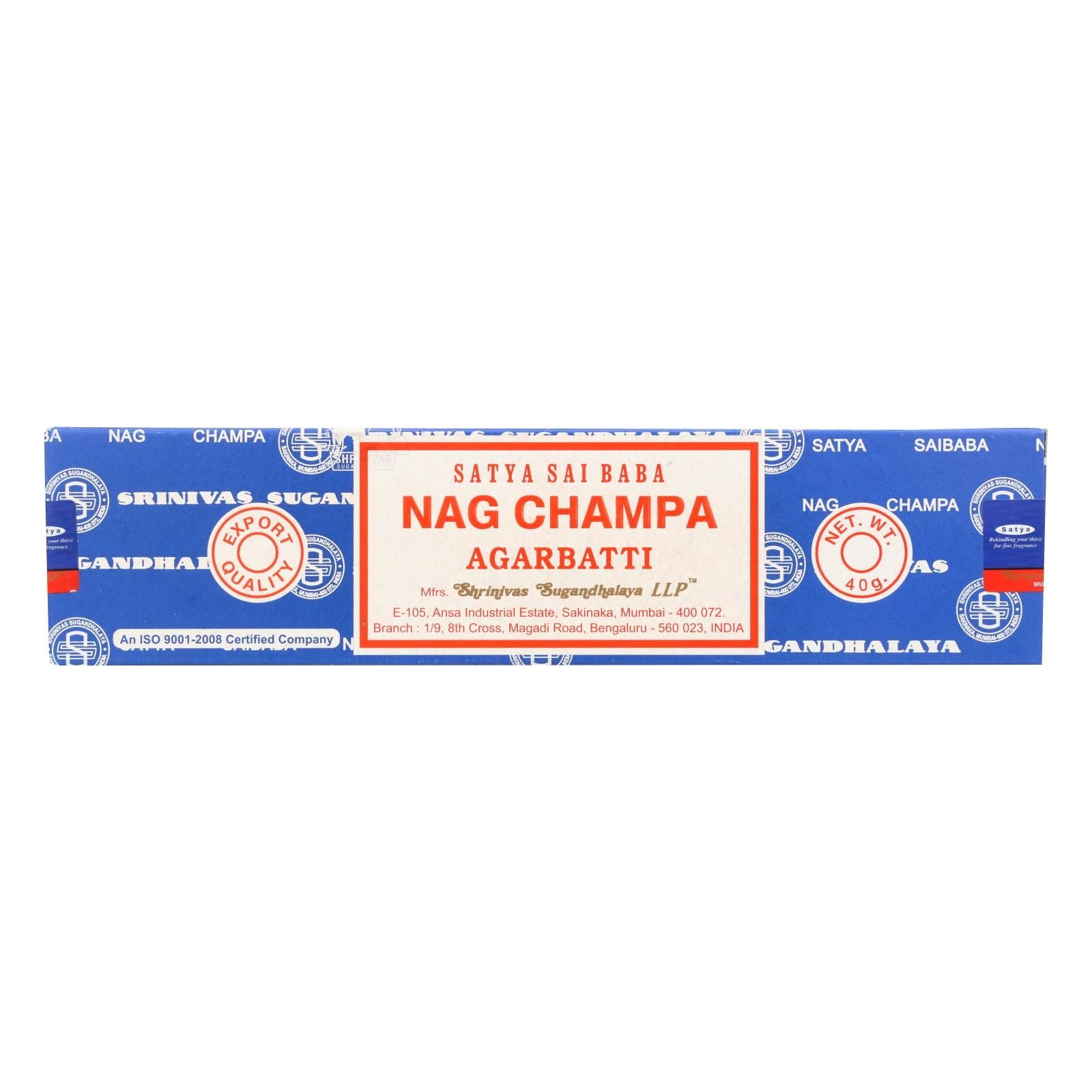 Sai Baba Nag Champa Agarbatti Incense - 40 G - Case Of 12 image 1