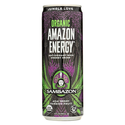 Sambazon Organic Amazon Energy Drink - Jungle Love - Case Of 12 - 12 Fl Oz image 1
