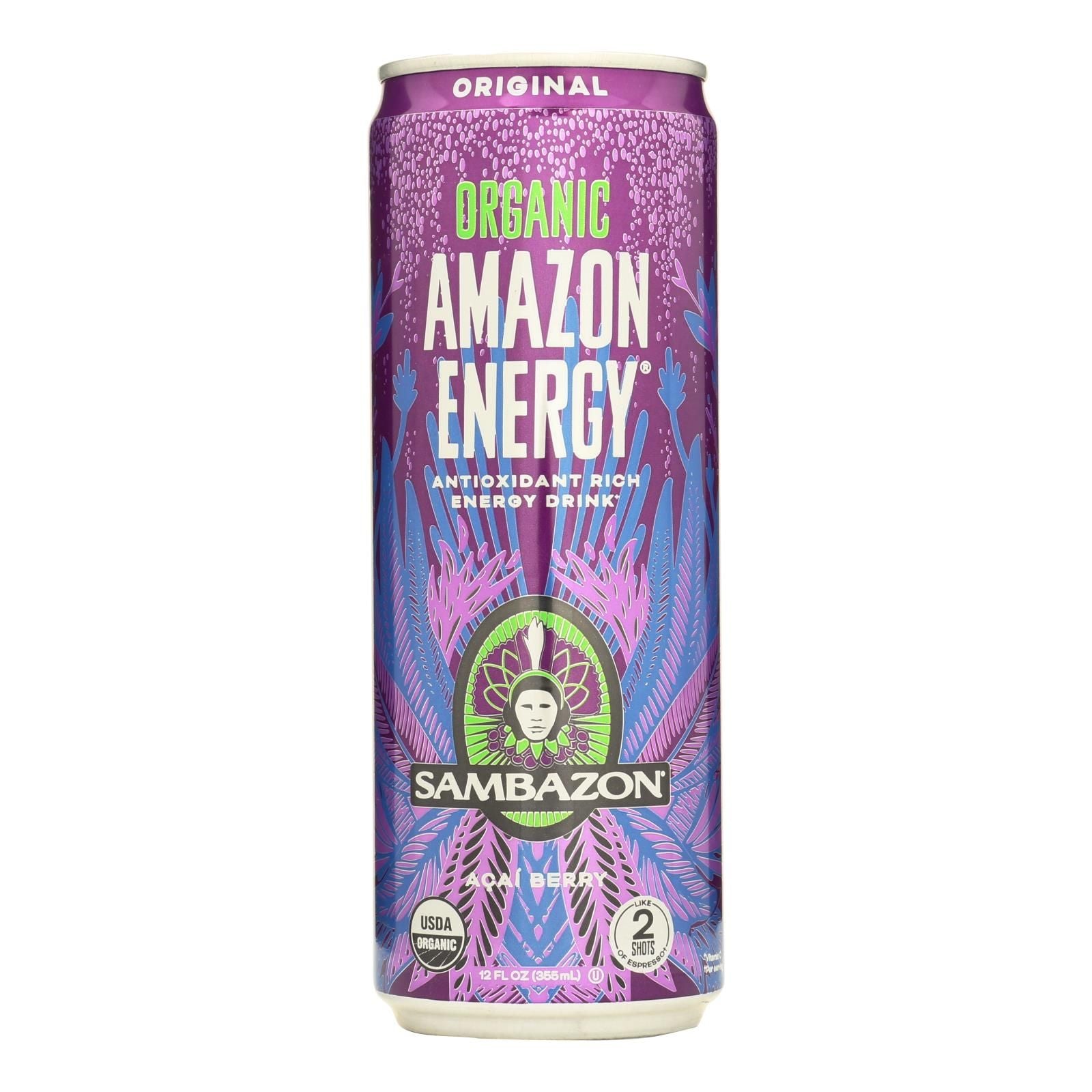 Sambazon Organic Amazon Energy Drink - Original - Case Of 12 - 12 Fl Oz image 1