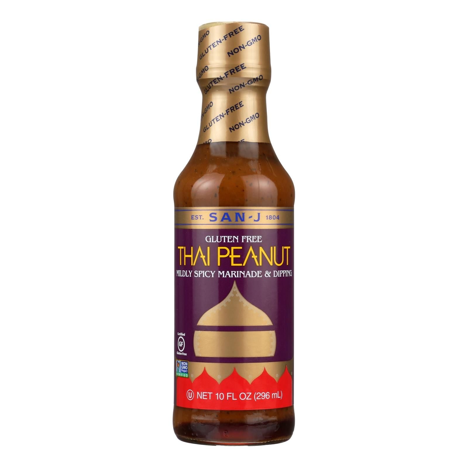 San - J Cooking Sauce - Thai Peanut - Case Of 6 - 10 Fl Oz. image 1