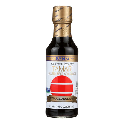 San - J Tamari Soy Sauce - Reduced Sodium - Case Of 6 - 10 Fl Oz. image 1