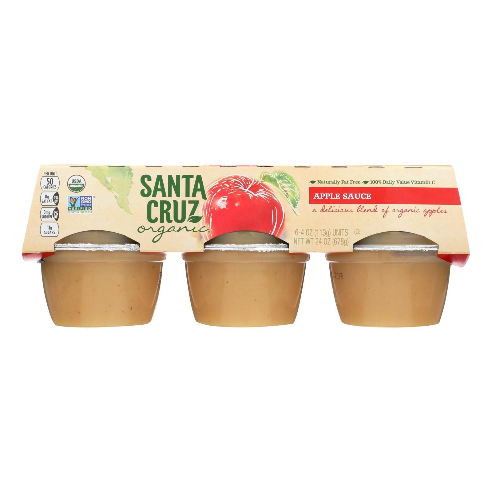 Santa Cruz Organic Apple Sauce - Case Of 12 - 4 Oz. image 1