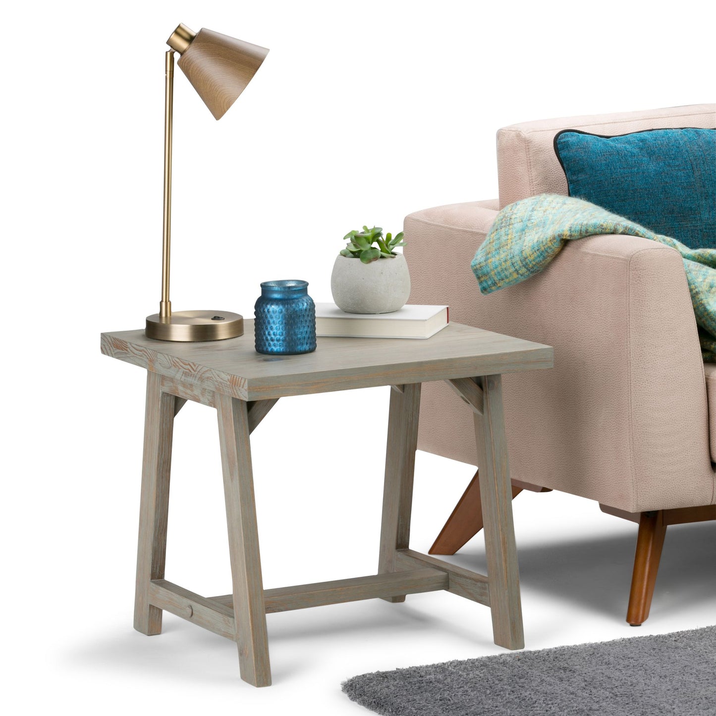 Sawhorse - End Table - Distressed Grey image 7