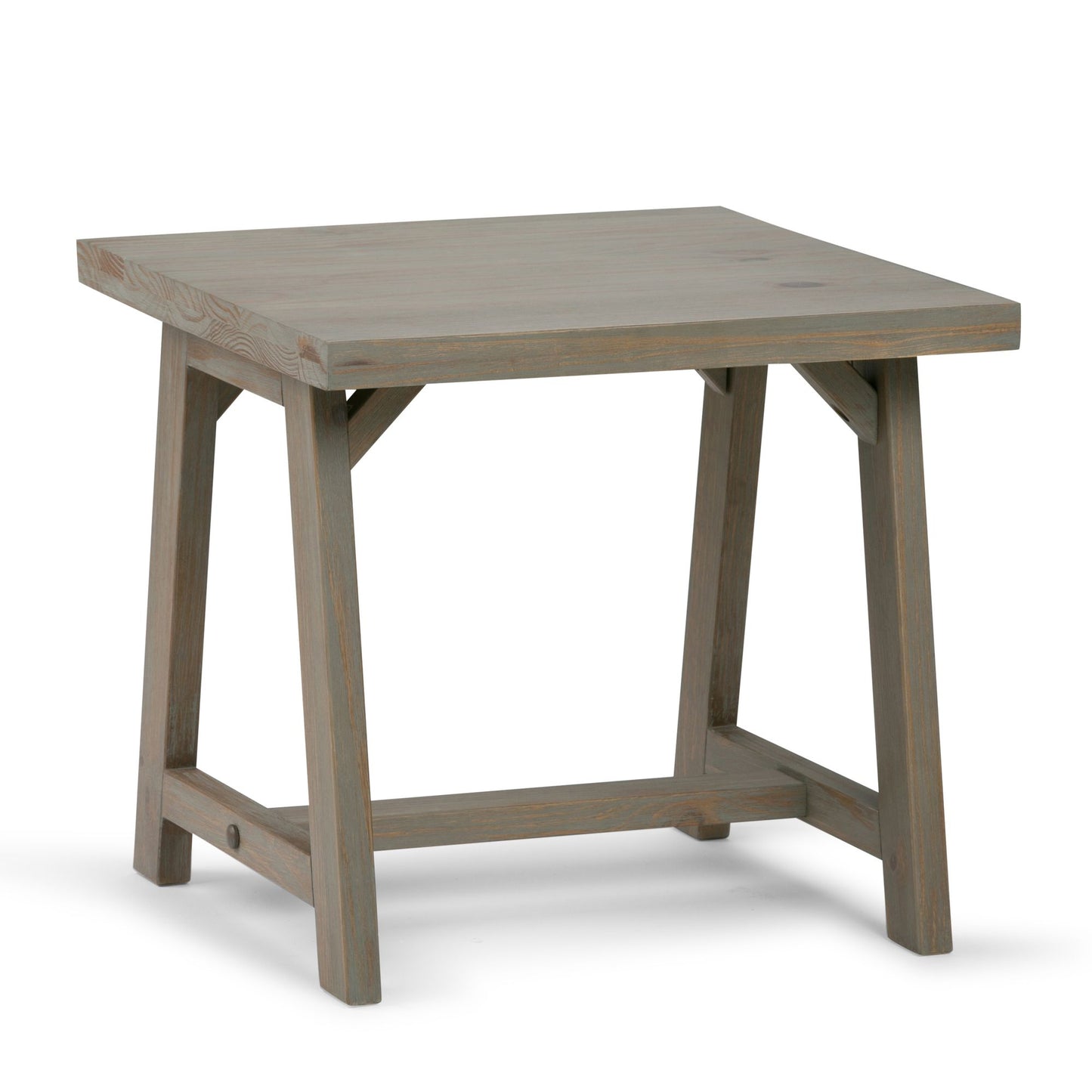 Sawhorse - End Table - Distressed Grey image 1