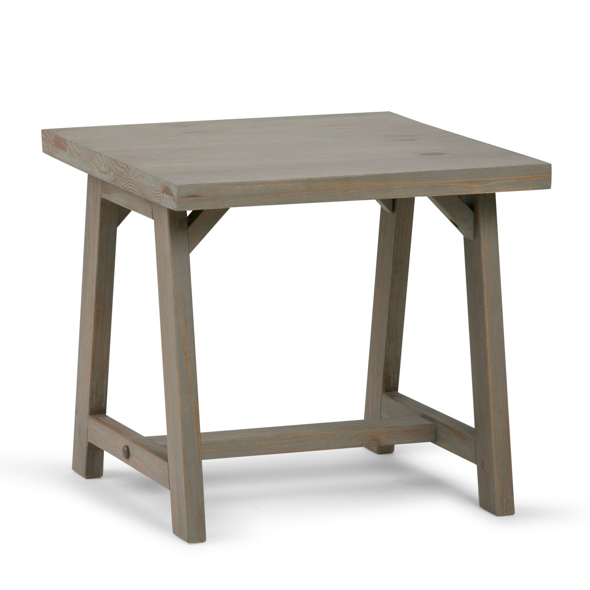 Sawhorse - End Table - Distressed Grey image 1