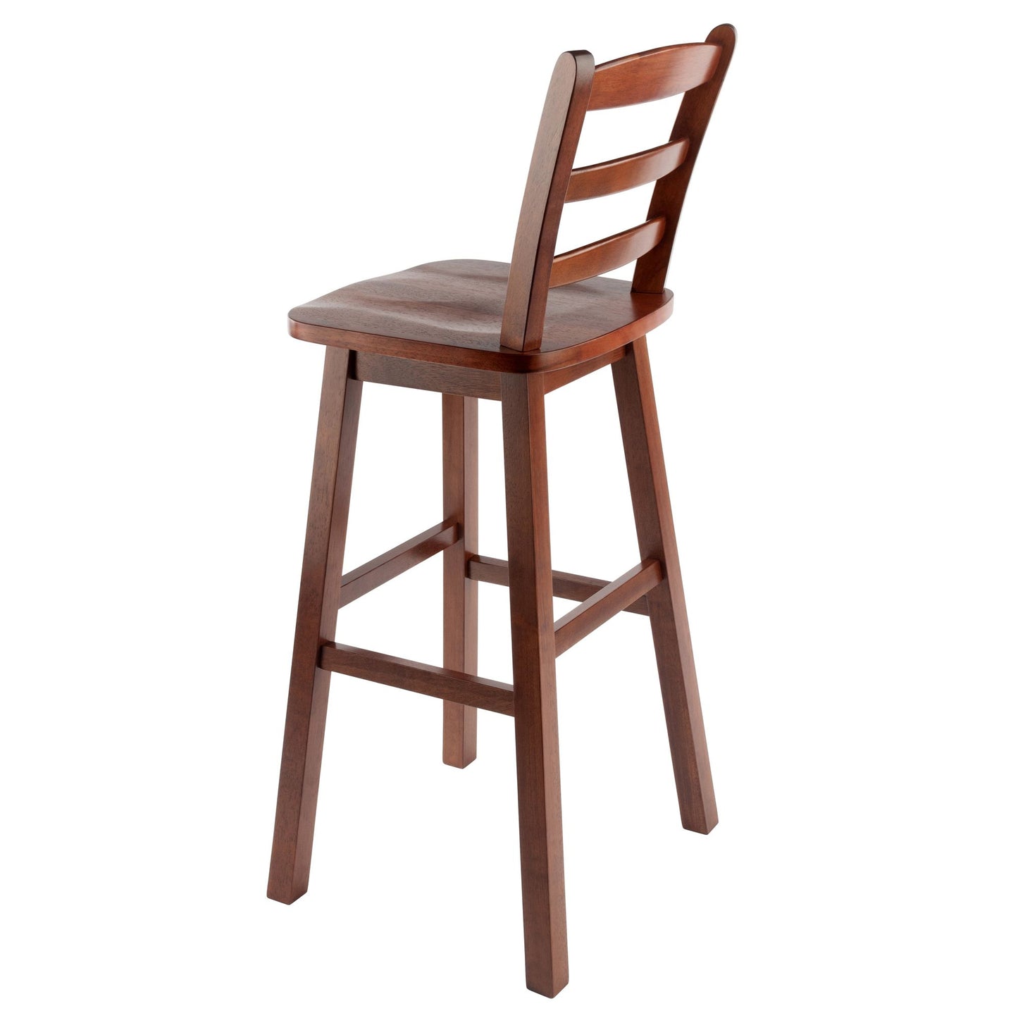 Scalera Ladder Back Swivel Seat Bar Stool; Walnut image 7