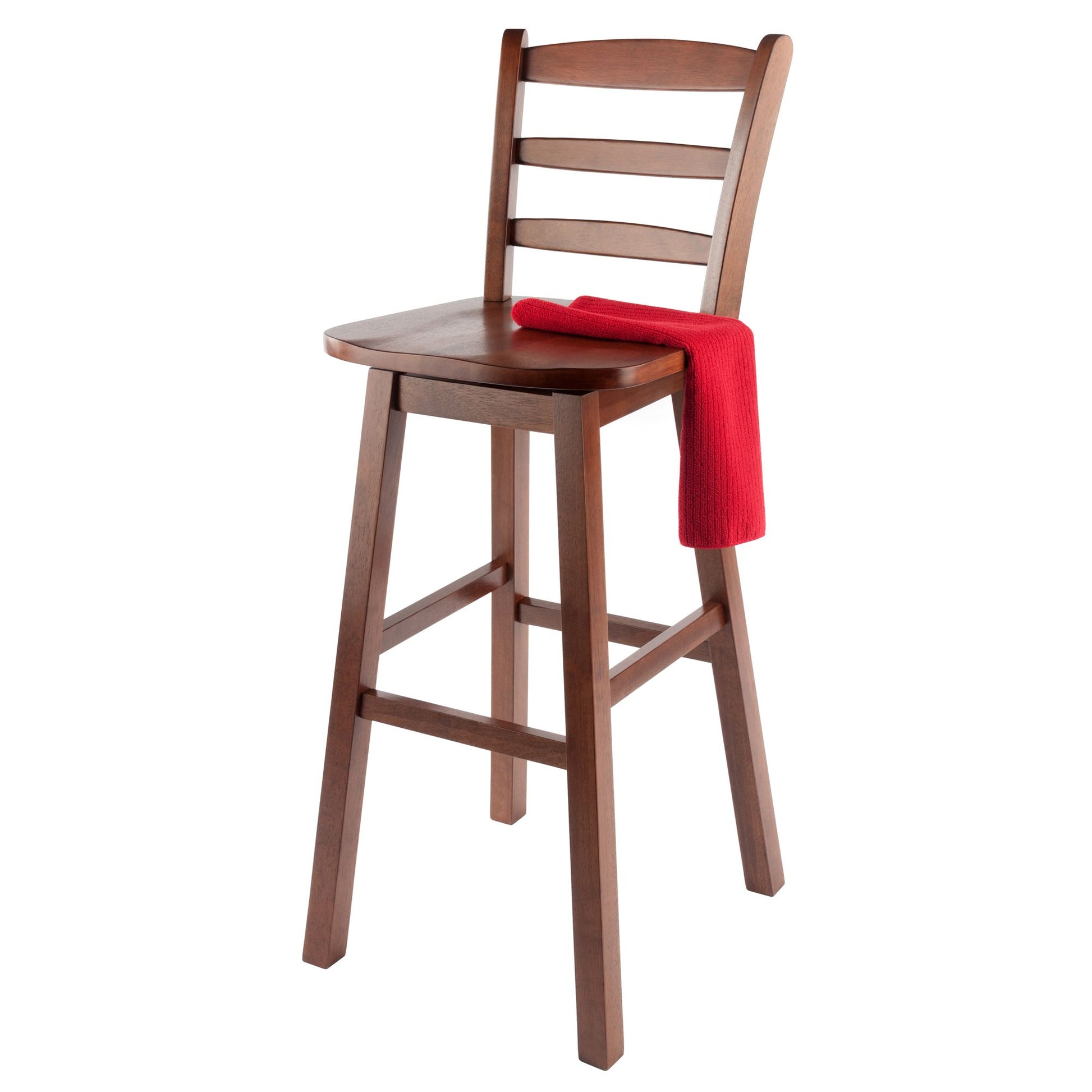 Scalera Ladder Back Swivel Seat Bar Stool; Walnut image 6