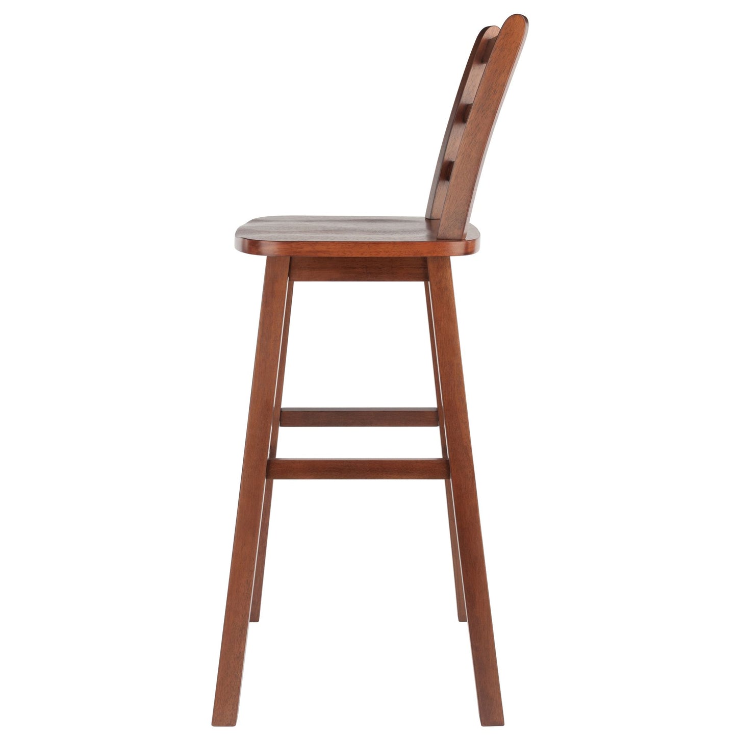 Scalera Ladder Back Swivel Seat Bar Stool; Walnut image 9
