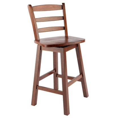 Scalera Ladder Back Swivel Seat Counter Stool; Walnut image 7