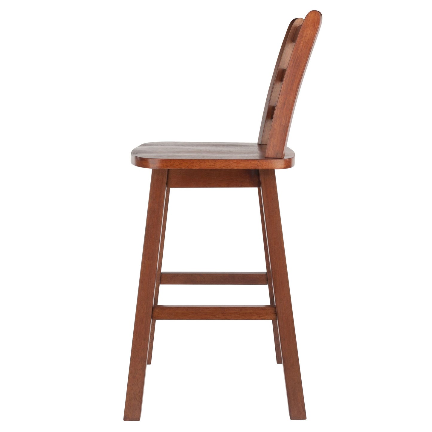 Scalera Ladder Back Swivel Seat Counter Stool; Walnut image 6