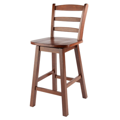 Scalera Ladder Back Swivel Seat Counter Stool; Walnut image 2