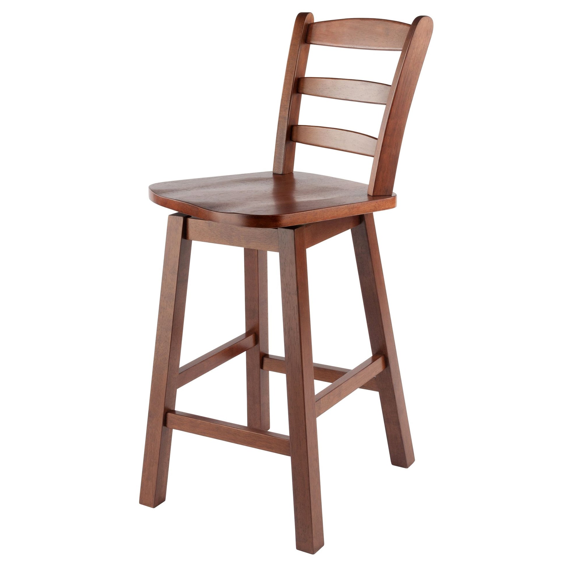 Scalera Ladder Back Swivel Seat Counter Stool; Walnut image 5
